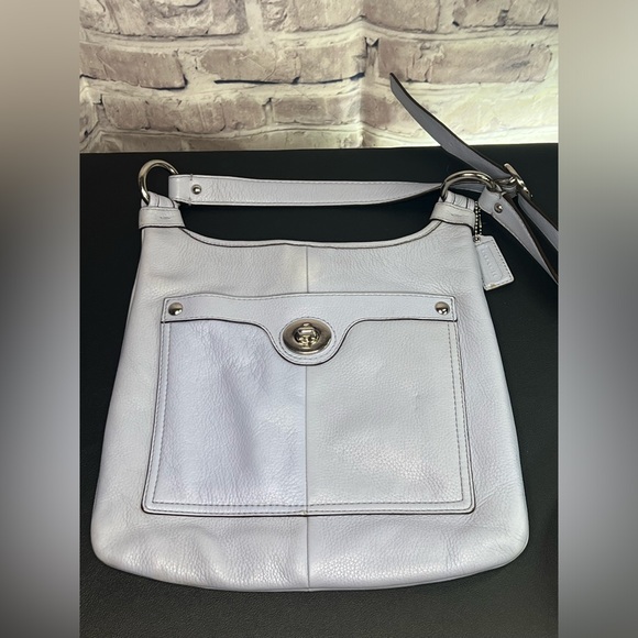 Coach Penelope Blue Leather Crossbody - Picture 1 of 9